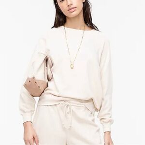 J. Crew Sweater Magic Rinse Pullover Sweatshirt Crew Classic Preppy Cream XS